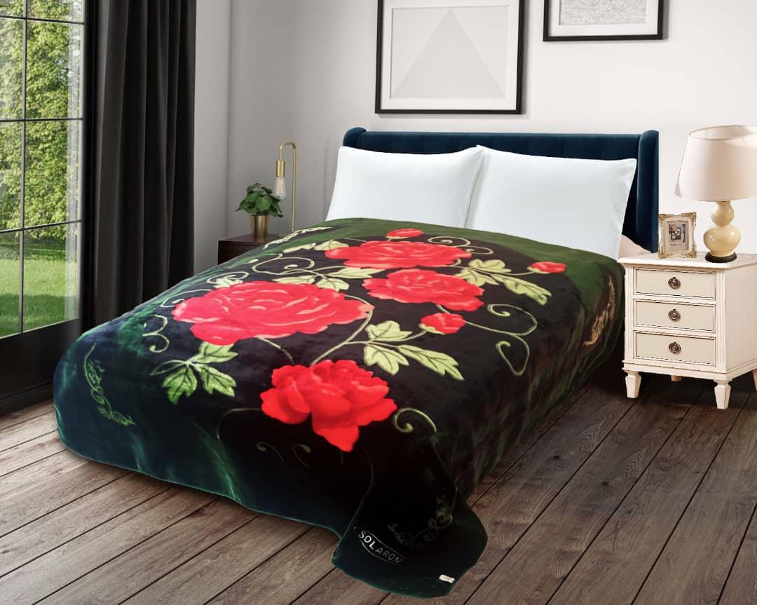Double Size Blanket Size: 220 X 240 Weight: 6.00 Kg Gross 1 Side Embossed 2 Ply Blanket Multicolor Spain Technology
