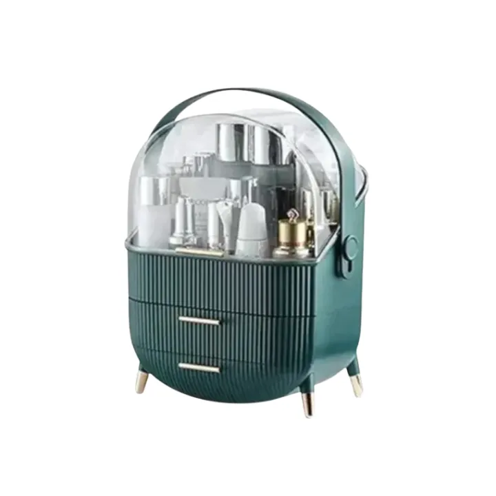 Blink Dust-Proof Green Makeup Organizer and Cosmetic Storage Box