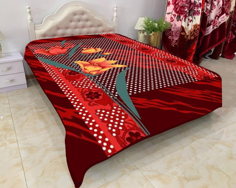 ROYAL CROWN Double Size Blanket (Spain) - RC45-132 MAROON