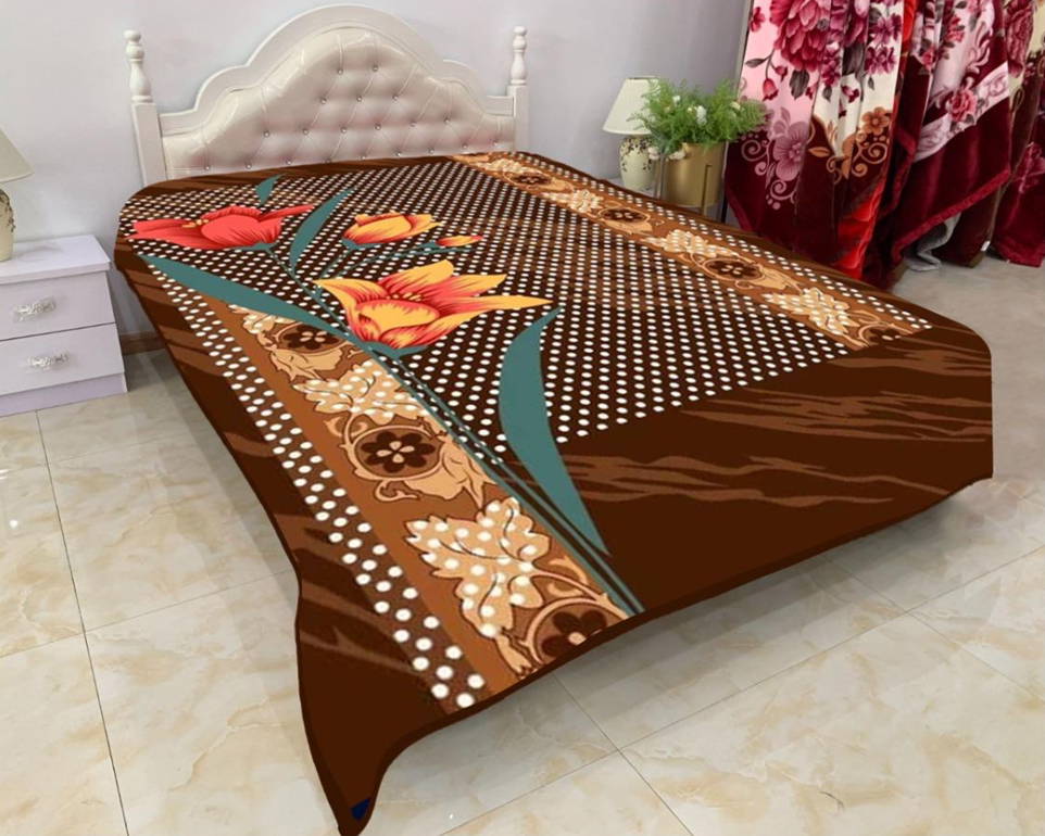 ROYAL CROWN Double Size Blanket (Spain) RC45-132 BROWN
