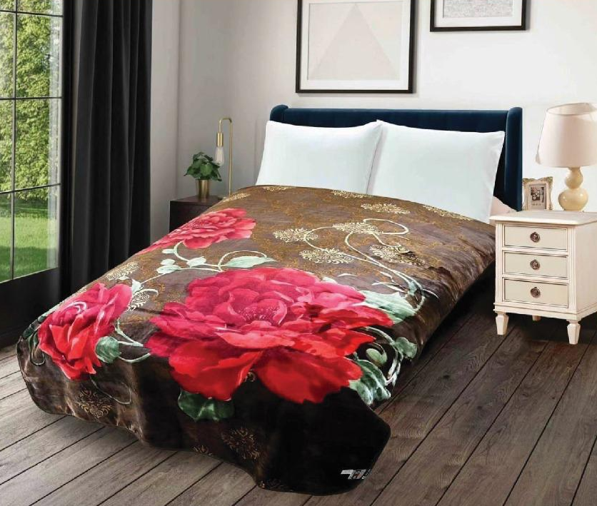 Stay Warm in Style with the SIX Premium Single Blanket (Korea) XS40-727 DK. BROWN