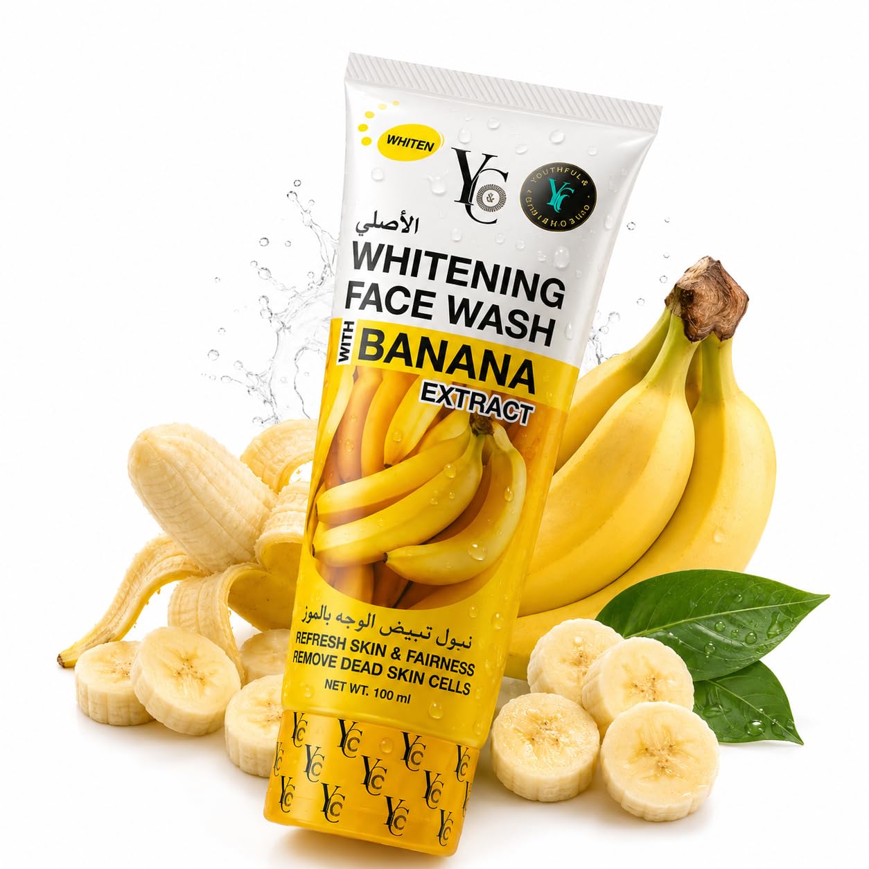YC Banana Extract Whitening Face Wash. (100ml,50ml)